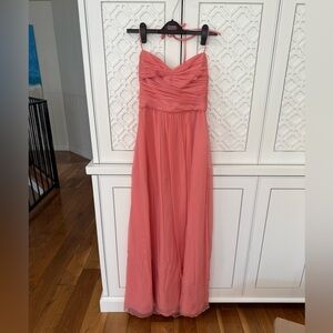 Amsale Coral Maxi Dress